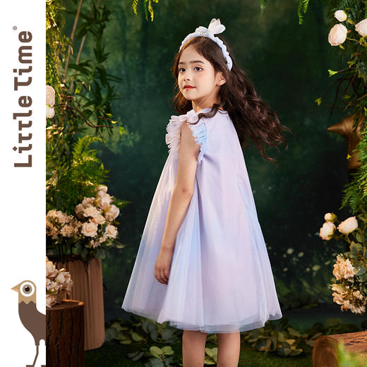 littletime女童渐变色纱裙连衣裙2023夏装新款韩版洋气儿童公主裙 商品图2