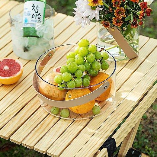 摩登主妇轻奢水果盘家用客厅茶几冰桶网红零食摆放收纳盒野餐果篮 商品图1