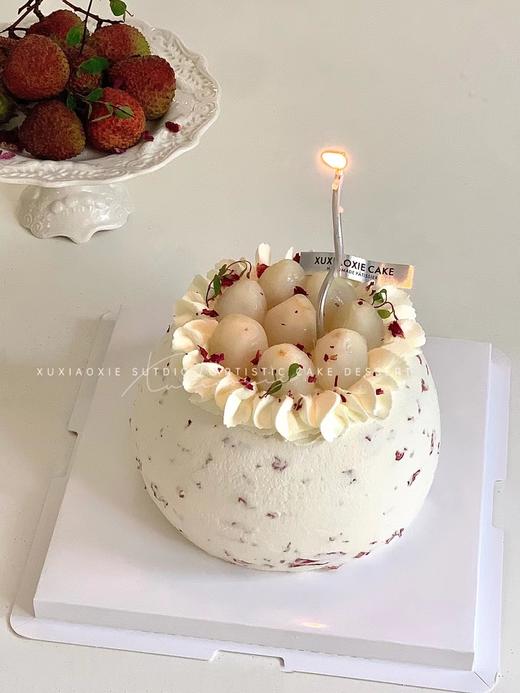 荔枝球球（原味戚风胚➕玫瑰味奶油➕妃子笑荔枝） 商品图0