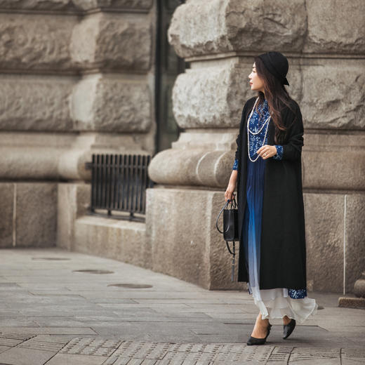 【林栖设计小店】【现货】时装周同款白月光米白色休闲百搭中长款多色毛织外套女气质开衫1931326-1961053 商品图5