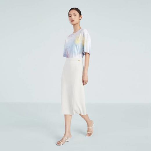 OVV柔软亲肤抽象渲染印花宽松舒适经典短袖T恤 商品图1