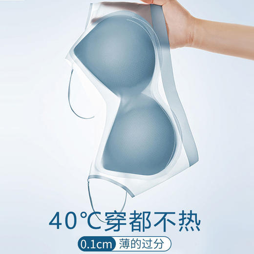 【薄至隐形！夏季超薄冰丝美背内衣女】 凉感透气，触感亲肤，轻盈无钢圈，上托聚拢，w型胸托，无痕透气抹胸大胸显小裹胸防走光文胸女粉丝专属 商品图0