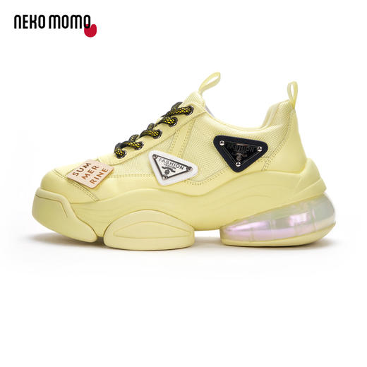 nekomomo2022年秋冬新款商场同款牛皮气垫厚底休闲鞋运动老爹鞋女12951 商品图1