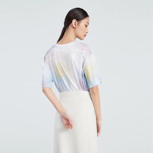 OVV柔软亲肤抽象渲染印花宽松舒适经典短袖T恤 商品图3