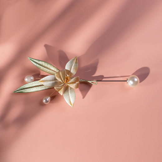 【情意绵绵 手工精制】非遗苏绣蚕丝首饰胸针/耳环耳钉 秀韵多姿 流光溢彩 非遗苏绣文化传承者-陈春燕老师 商品图5