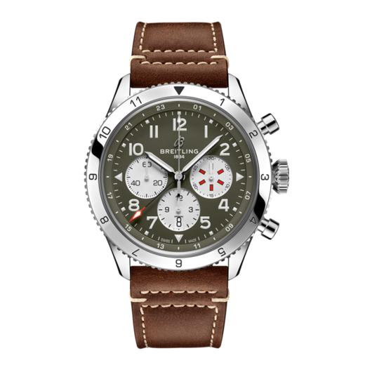 百年灵 Breitling 超级AVI双时区B04计时腕表 柯蒂斯战鹰版腕表 AB04452A1L1X1 商品图0