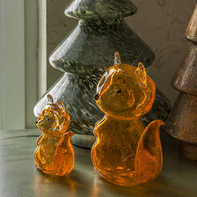 狐狸动物摆件磁粉点点玻璃工艺品