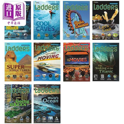 【中商原版】美国国家地理阶梯阅读自然科学系列10册套装 National Geographic Ladders-Physical Science 英语蓝思值810-1000L 商品图2