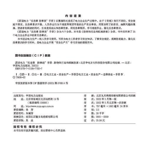 图说电力“反违章 防事故”手册 防物体打击和机械伤害 商品图3