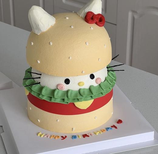 微加高kitty/猪/兔/汉堡卡通蛋糕-低糖处理无添加 商品图8