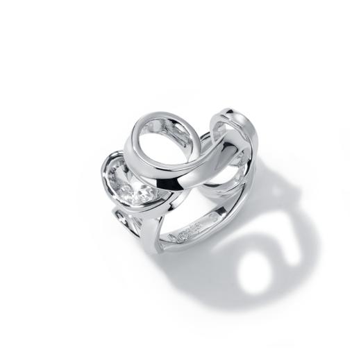 APRESI｜TROUVAILLE Millennium Cut Oval White Topaz Fluid Ring [流转戒指] 商品图7