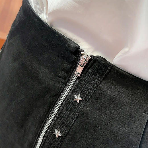 SAINT L’UCK/圣媛女装 时尚摩登A形双拉链半身裙SA320B51 商品图4