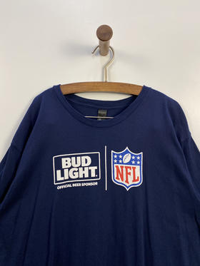 BUD LIGHT 啤酒赞助 HANES NFL 美国职业橄榄球大联盟 短袖T恤 _SST(XL)