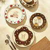 摩登主妇原创复古赫拉兔陶瓷餐具礼盒套装家用可爱碗盘碟米饭碗 商品缩略图2