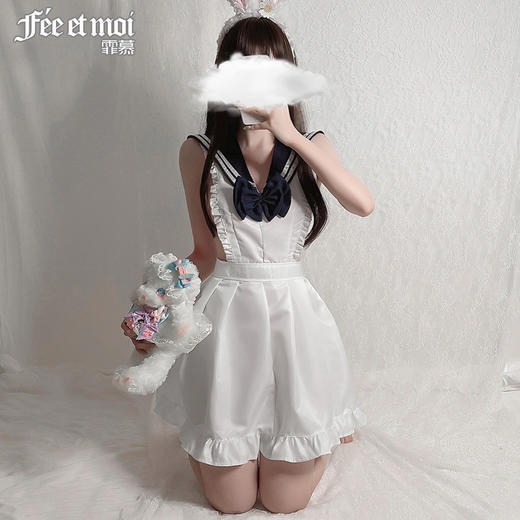 【霏慕】可爱学院风露背连衣裙6948 商品图3