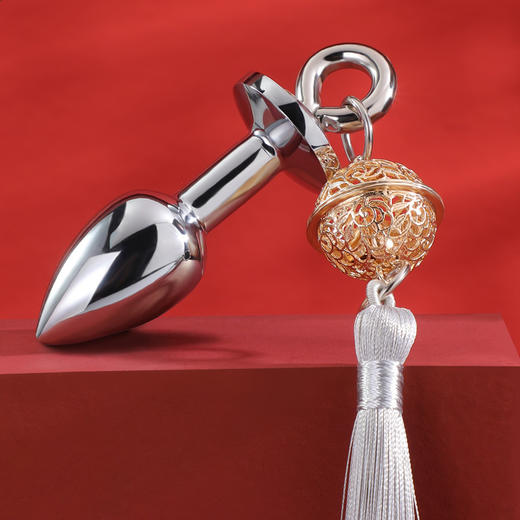 【SM】铃铛乳夹肛塞组合款sm后庭拉珠助爱肛塞情趣女用品神器悦耳铃铛 镜面质感 紧而不疼 轻松调节 商品图1