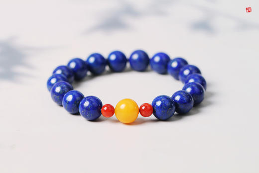 青金石手串 搭配蜜蜡、南红 商品图3