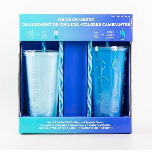 美国 PARKER LANE 变色吸管杯 奶茶杯 咖啡杯  660ml*1 （单个） 商品图1