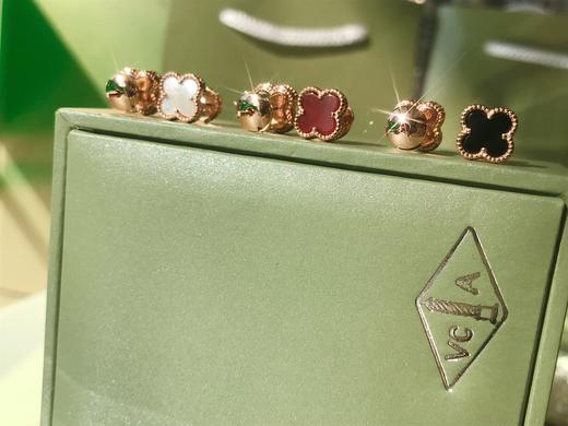 【原版深度定制】梵克雅宝VCA 电镀18K金四叶草耳钉 万年经典款 这个超级显白、百搭 精致！ 商品图2