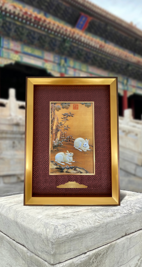 《玉兔纳福 瑞兔呈祥》银版画20g