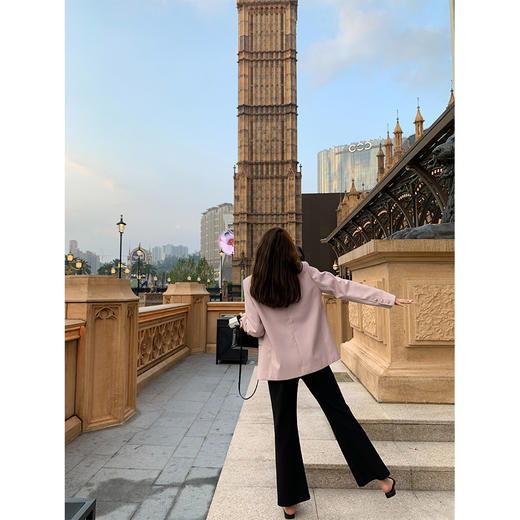 小个子版M码/L码金蘑菇菇 Date松弛感韩味 小黑裤 / 后腰松紧  中高腰显瘦黑西裤 商品图1