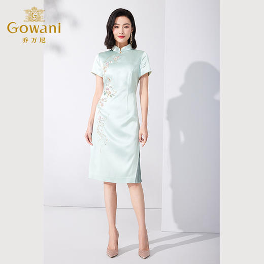 Gowani乔万尼夏季连衣裙新中式旗袍复古优雅收腰显瘦ET2E242401 商品图3