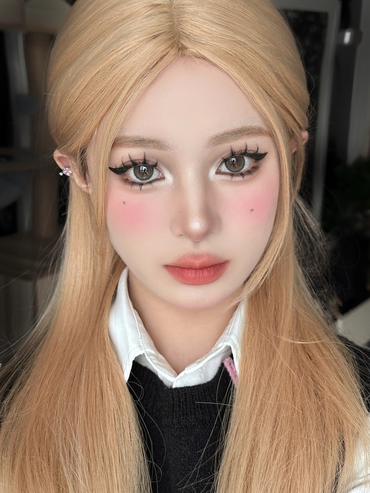 ALLECON美瞳 年抛隐形眼镜 冰淇淋灰14.2mm 1副/2片 左右度数可不同-VVCON美瞳商城13