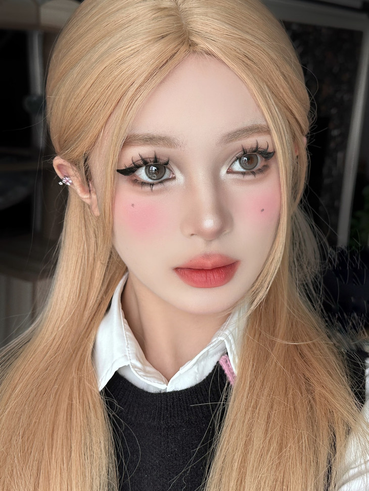 ALLECON美瞳 年抛隐形眼镜 冰淇淋灰14.2mm 1副/2片 左右度数可不同-VVCON美瞳商城14