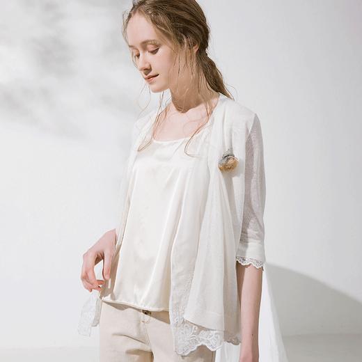 Famecoco范可儿针织开衫薄款女夏防晒外搭上衣外套F213DE001 商品图0