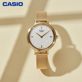 【时计廊】卡西欧（CASIO）SHEEN 和纸主题系列 时尚简约女表防水手表 SHE-C150GM-7AUPFP-50米防水
