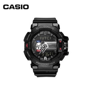 【时计廊】卡西欧(CASIO）G-SHOCK系列 运动 200米防水 双显大表盘电子男士手表GBA-400-1A GBA-400-1A