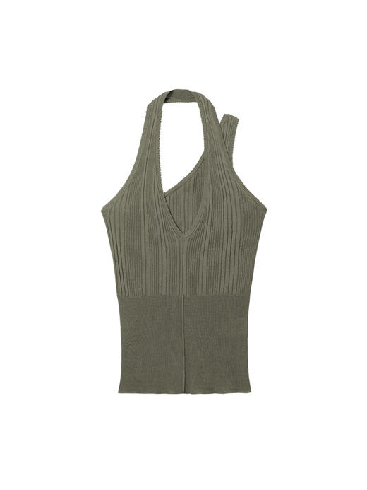 322工房精致造型假两件天蚕丝挂脖背心2023夏款性感针织吊带B075 商品图4