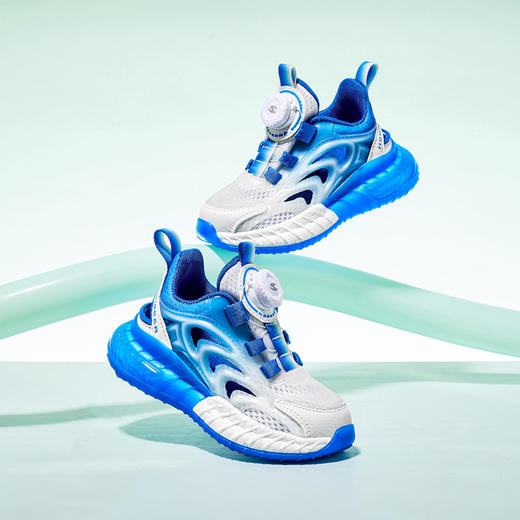 【防撞鞋头，稳固保护】2023夏新女童旋转纽扣单网运动鞋，男童镂空透气凉鞋，便携旋转纽扣穿脱方便，镂空织物鞋面柔软耐穿-SH 商品图8