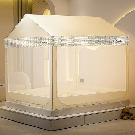 「城堡蚊帐！数款配色」新款城堡款坐床式蚊帐 加密单双人宫廷三开门防摔拉链蚊帐寝具用品 商品图3