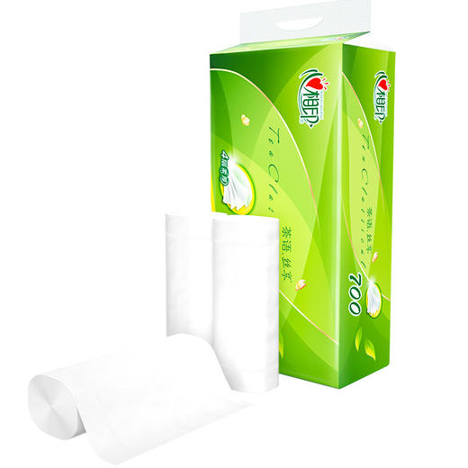 心相印茶语无芯卷纸，加厚4层700g，柔韧舒适，吸水性强，有效防止纸屑飞扬。家用实惠装，让你的生活更健康！ 商品图5