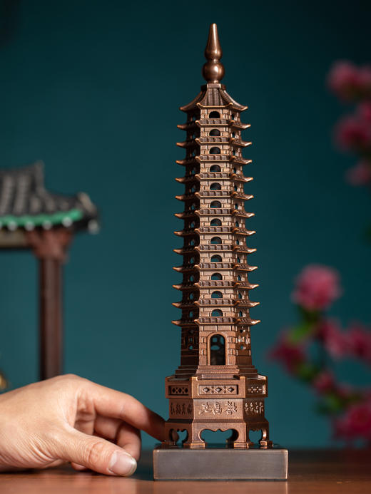 【6F】朱炳仁铜 步步高升文昌塔家居客厅装饰摆件办公桌摆件旗舰店13层 商品图3