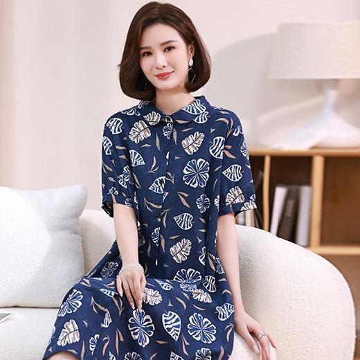 气质POLO领印花棉质连衣裙HR-WJ1975-49 商品图1