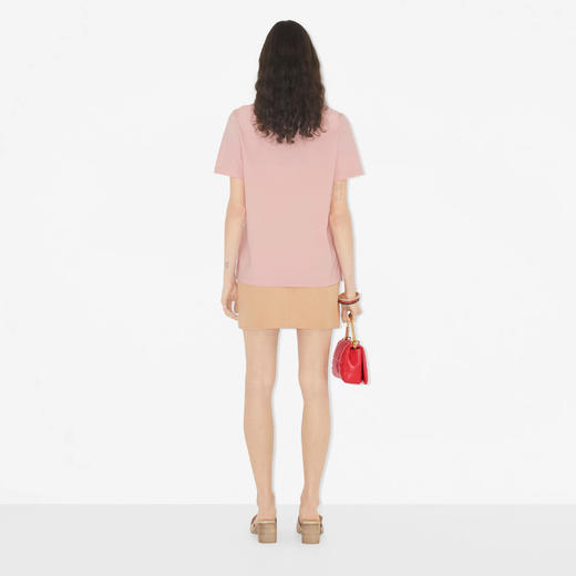 BURBERRY 巴宝莉 女士字母徽标印花棉质圆领短袖T恤 粉色 8067529 B5664 商品图3