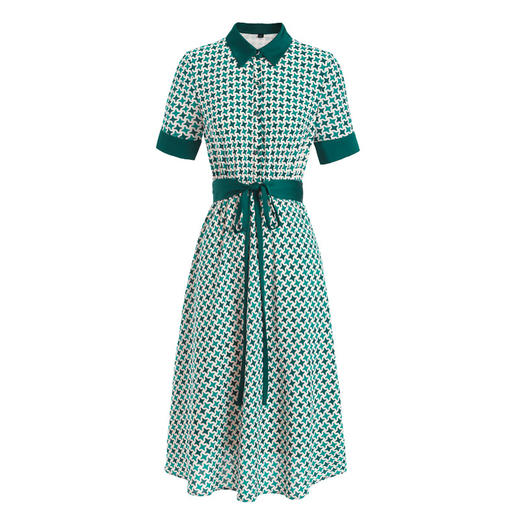 DNO-3DA8857夏季休闲裙子大码收腰显瘦连衣裙 商品图4