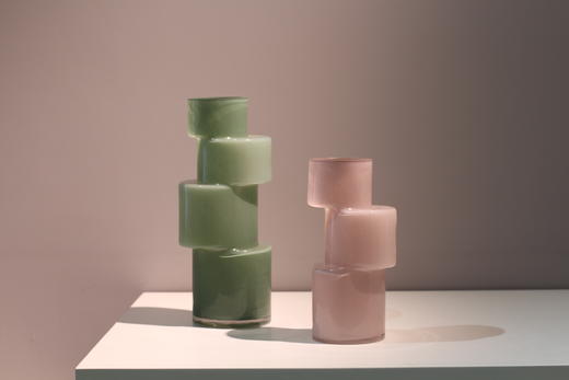 磁粉竹节彩色玻璃器皿花器工艺品花插 商品图2