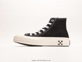 匡威Off-White x Converse Chuck Taylor All Star休闲运动帆布鞋163861C男女鞋