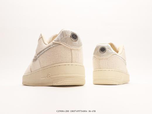 耐克Stussy x Nike Air Force 1 '07 White Cool斯图西空军一号休闲板鞋CZ9084-200男女鞋 商品图5