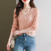 镂空开衫女外套，针织空调衫长袖V领蕾丝夏季轻熟气质宽松上衣CC-11-68090 商品缩略图3