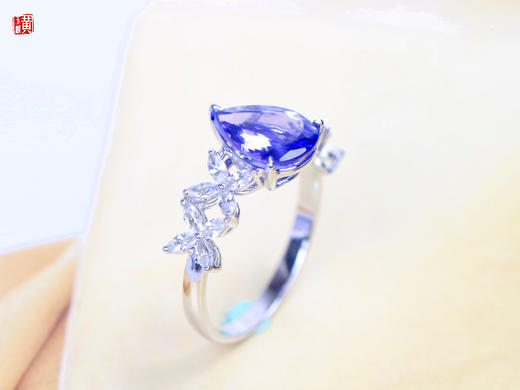 【华光流年】18k金镶坦桑石戒指 商品图2