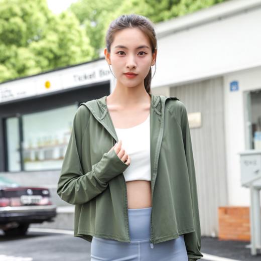 【时尚便捷轻松防晒】防晒衣女夏季轻薄透气防紫外线短款连帽披肩户外百搭防晒服 商品图4