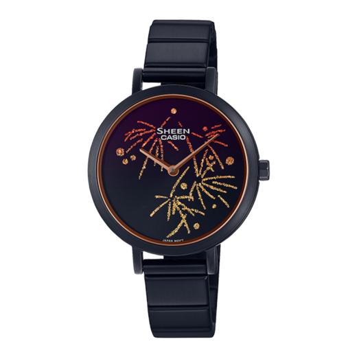 【时计廊】卡西欧手表 SHEEN “花火系列” 人造蓝宝石玻璃镜面防水优雅女表SHE-C130 商品图0