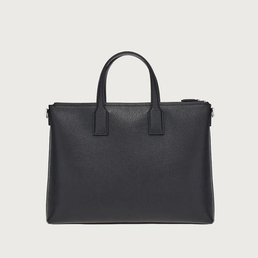 FERRAGAMO 菲拉格慕 男士锤纹小牛皮GANCINI公文包 黑色 24 1210 757916 商品图2