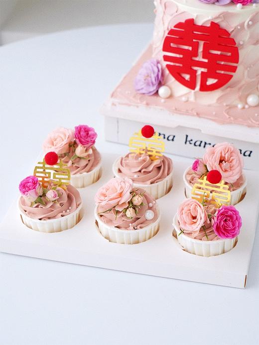 婚礼蛋糕&复古红双喜凤凰石榴圆喜 商品图2