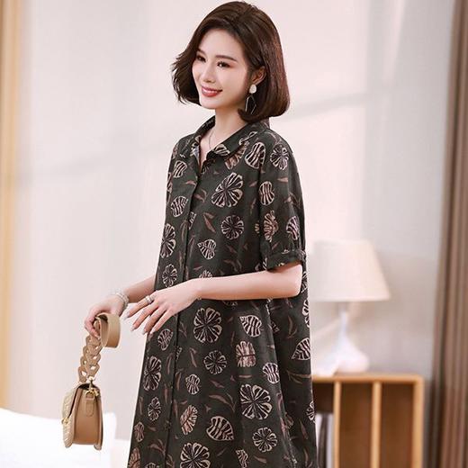 气质POLO领印花棉质连衣裙HR-WJ1975-49 商品图4