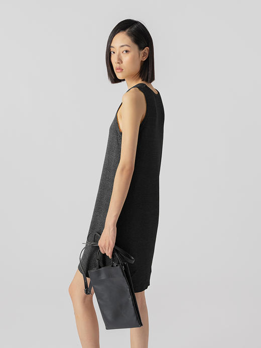 322工房再造经典和纸纱棉纹理针织背心裙2023春夏无袖背心裙B064 商品图2